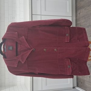 French Cuff women's corduroy jacket. Color: wine, Size L
